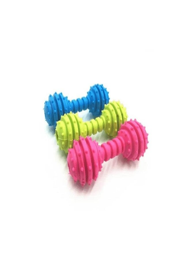 Misu Pet Store Soft Dumbbell Shaped Item for Indoor Play with Easy Grip Textured Body That Allows pet bite Hold or toss Activity During sit Fetch Rest or chew in Room Ground Flat Area Green - Image 1